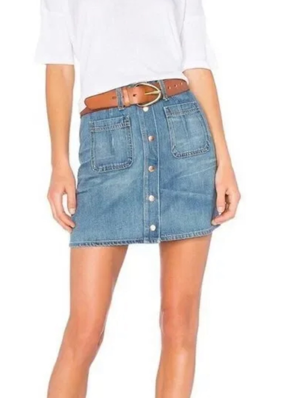 Rag & Bone Santa Cruz mini skirt front snaps size 28